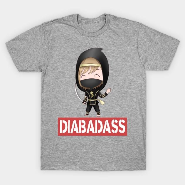 Diabadass Ninja - diabetes diabetic awareness T-Shirt by papillon